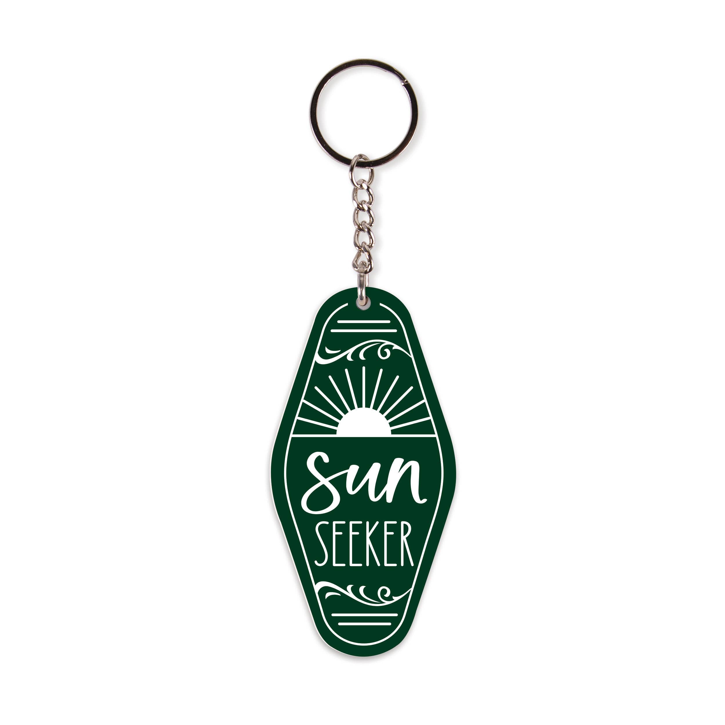 Sun Seeker Vintage Engraved Key Chain